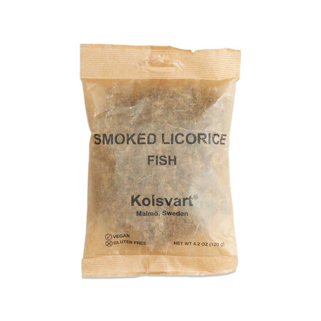 Kolsvart Smoked Licorice Gummy Candy Fish, Vegan 1