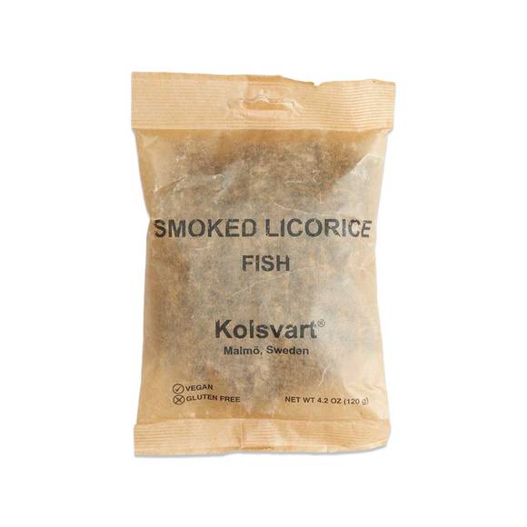 Kolsvart Smoked Licorice Gummy Candy Fish, Vegan 1