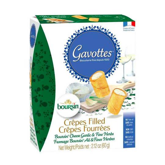 Gavottes French Mini Crepes Filled with Boursin Cheese Garlic & Fine Herbs 1