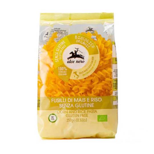 Alce Nero 100% Italian Organic and Gluten Free Corn and Rice Fusilli Pasta 1