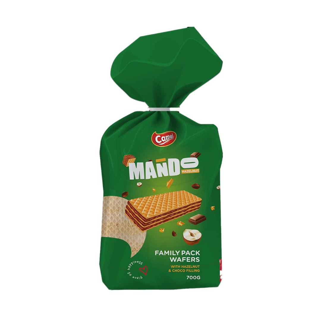 Mando Hazelnut & Chocolate Wafers, Family Size 1