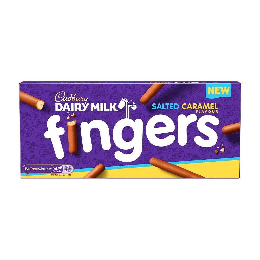 Cadbury Salted Caramel Milk Chocolate Fingers 1