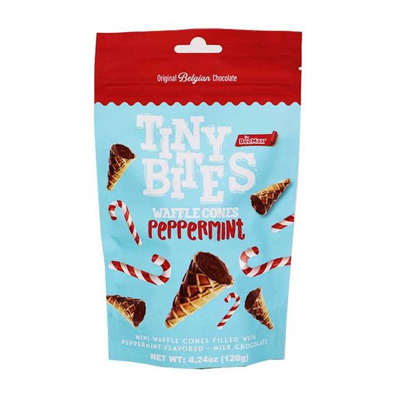 Tiny Bites Belgian Peppermint Milk Chocolate Mini Waffle Cones 1