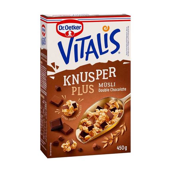 Dr. Oetker Vitalis Double Chocolate Muesli, Knusper Plus 1