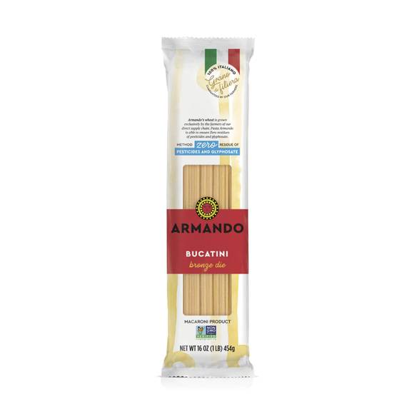 Armando Bucatini Pasta, 100% Italian Wheat, Bronze Cut 1