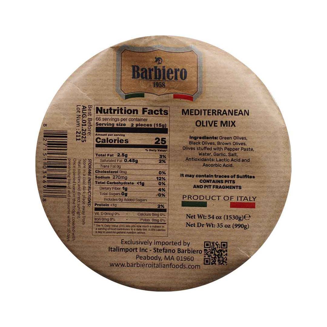 Barbiero Mediterranean Olive Mix 2