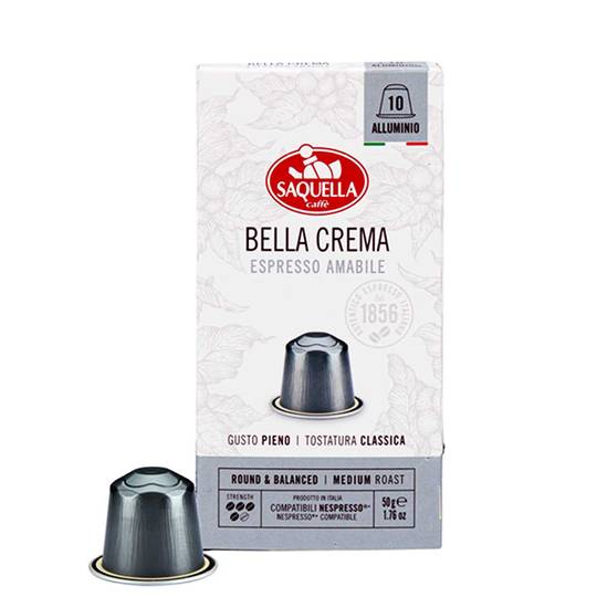 Saquella Bella Crema Espresso Balanced, 10-Capsule Pack 1