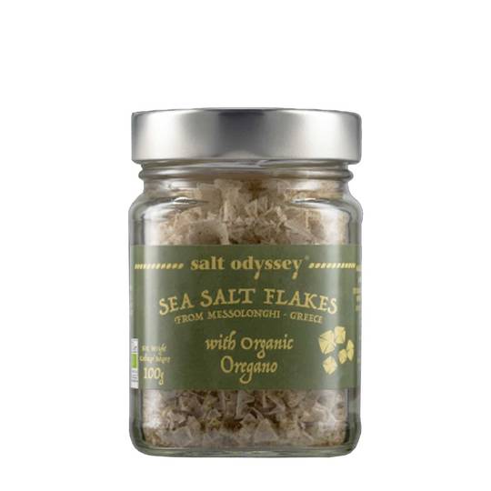 Salt Odyssey Mediterranean Organic Oregano Sea Salt Flakes 1