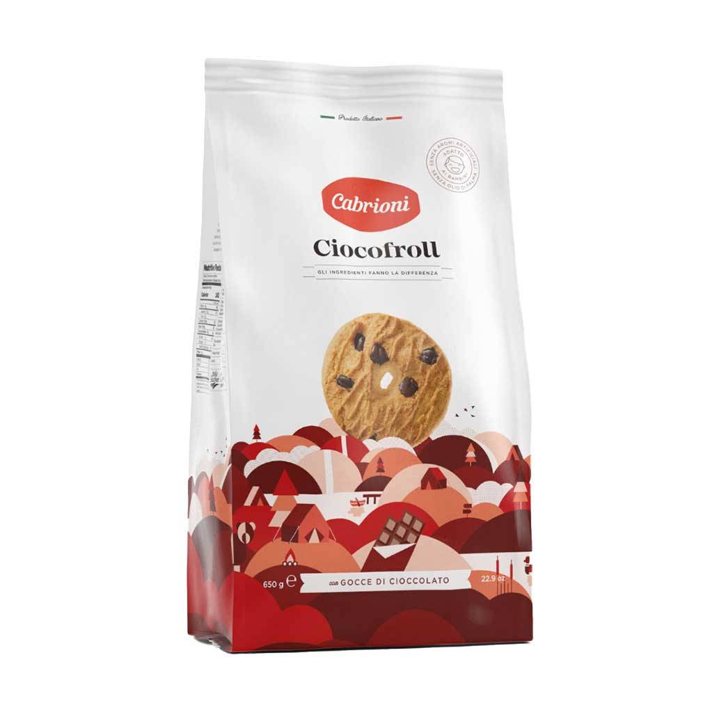 Cabrioni Chocolate Chip Ciocofroll Cookies, Family Size 1