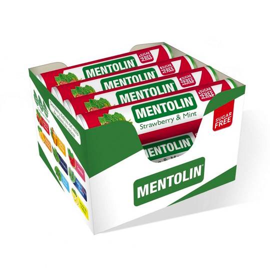 Mentolin Strawberry and Mint Hard Candies, Sugar Free 1