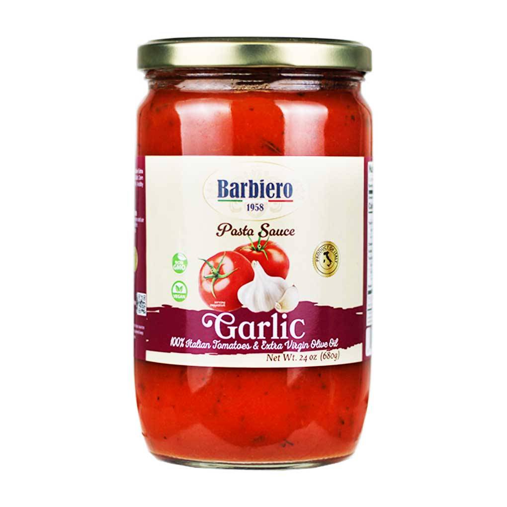 Barbiero Garlic Pasta Sauce, 100% Italian Tomatoes & EVOO 1
