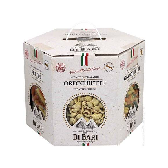 Di Bari 100% Italian Grain Pasta Briefcase: 6 Shapes, Bronze Cut 1