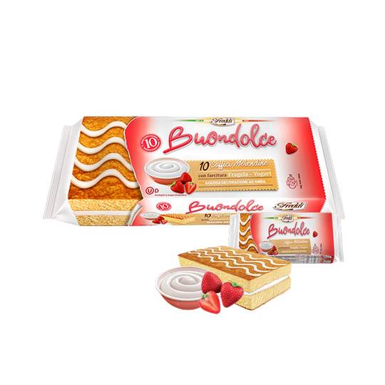 Freddi Strawberry Yogurt Cream Snack Cakes Buondolce 1