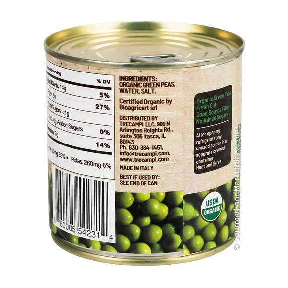 Belfiore Organic Green Peas, No Added Sugar 2