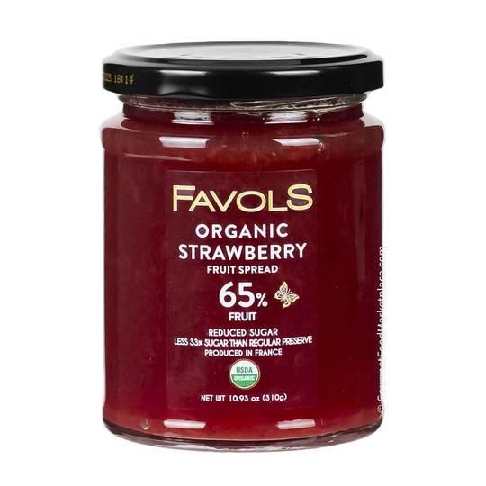 Favols Organic Strawberry Spread, Reduced Sugar 1