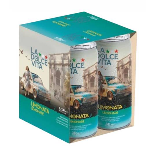 Dolce Vita Italian Lemonade Soda, 4-Pack Cans 1