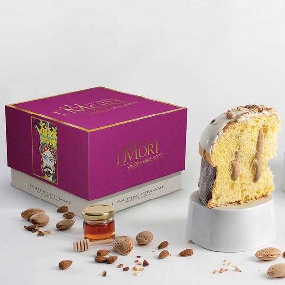 i Mori Sicilian Nougat Panettone with Almonds Cream 1