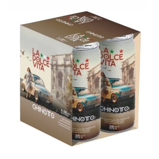 Dolce Vita Italian Chinotto Soda, 4-Pack Cans 1