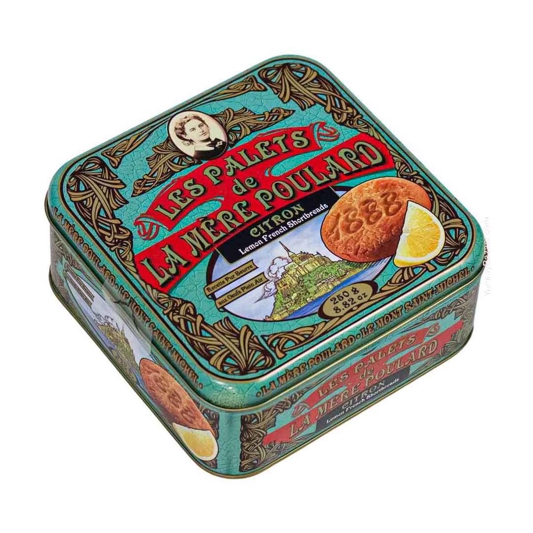 La Mere Poulard French Lemon Cookies Palets in Luxury Tin 2