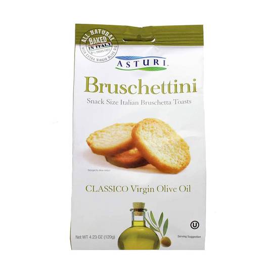 Asturi Virgin Olive Oil Bruschettini, Vegan 1
