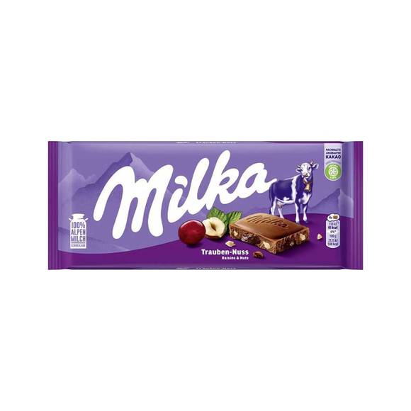 Milka Milk Chocolate with Raisins & Nuts 1