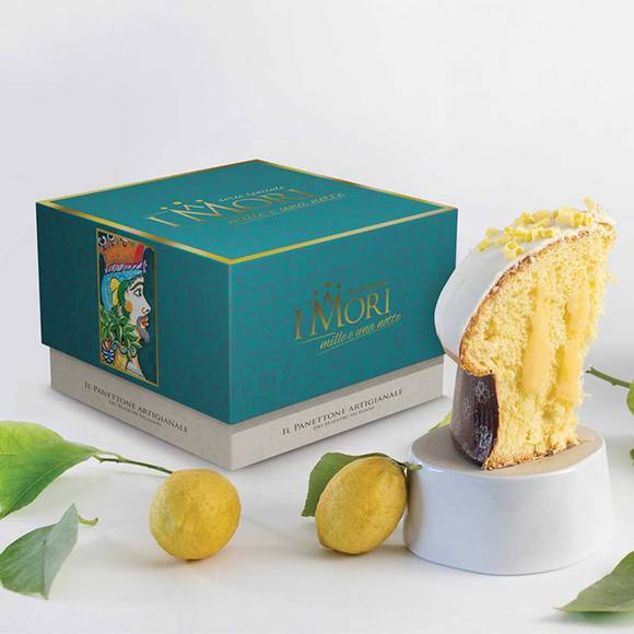 i Mori Sicilian Lemon Cream Panettone with Icing 1