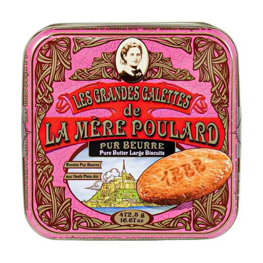 La Mere Poulard French Galettes Butter Cookies in Luxury Tin 1