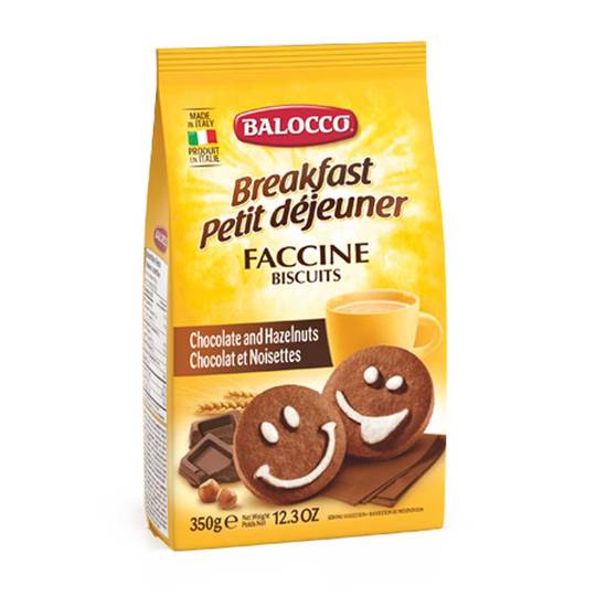 Balocco Faccine Chocolate & Hazelnut Biscuits 1