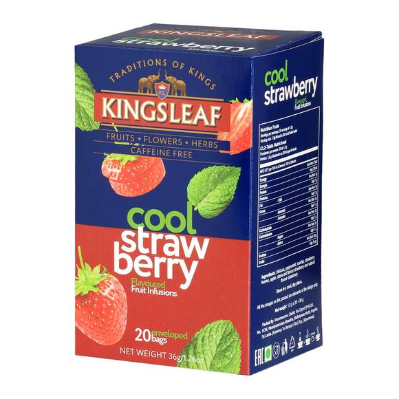 Kingsleaf Cool Strawberry Ceylon Tea, Caffeine Free, 20 Bags 3