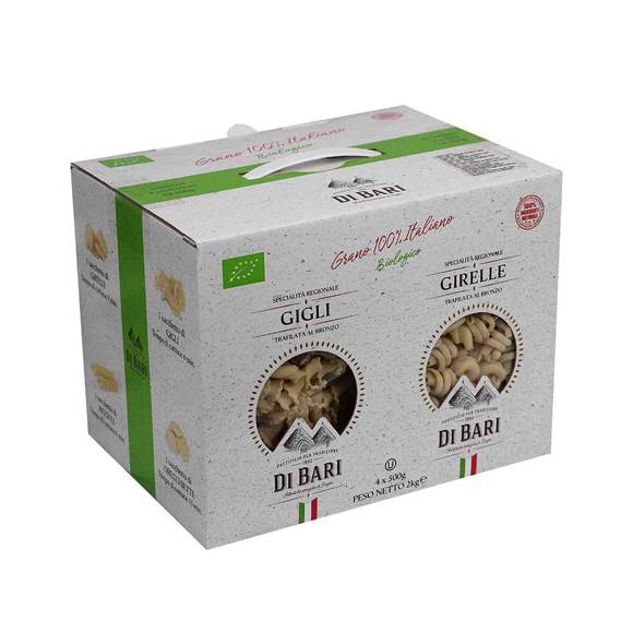 Di Bari Organic 100% Italian Grain Pasta Briefcase: 4 Shapes, Bronze Cut 3