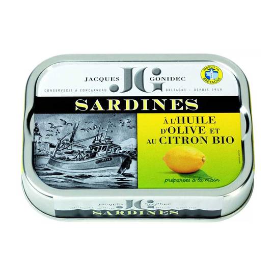 Gonidec Sardines in Organic EVOO with Lemon 1