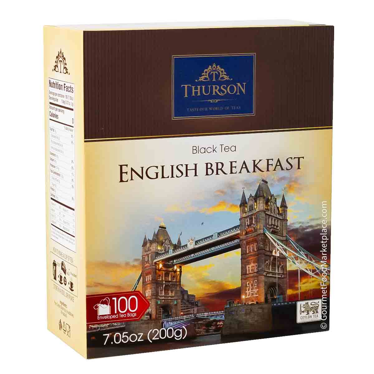 Wholesale Thurson English Breakfast Black Tea, 100 Bags