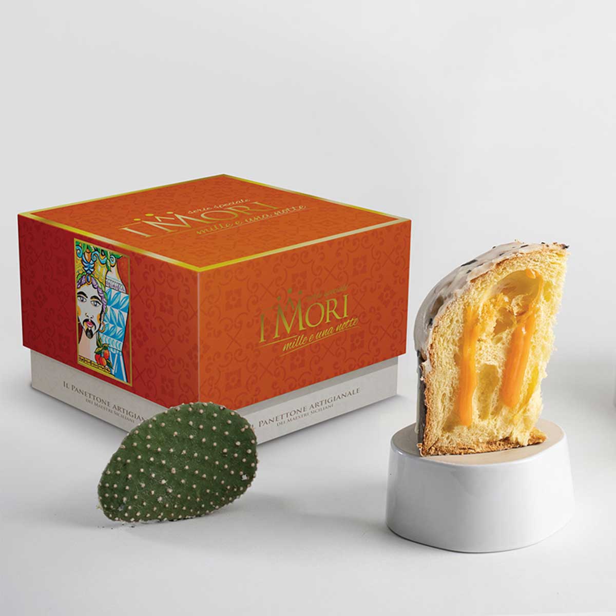 Wholesale i Mori Sicilian Prickly Pear Jam Panettone with Icing