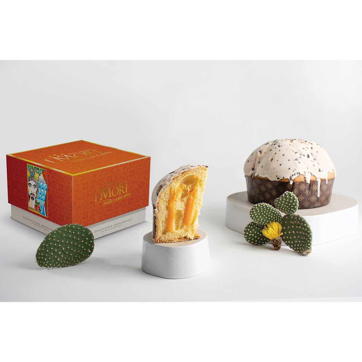 Wholesale i Mori Sicilian Prickly Pear Jam Panettone with Icing