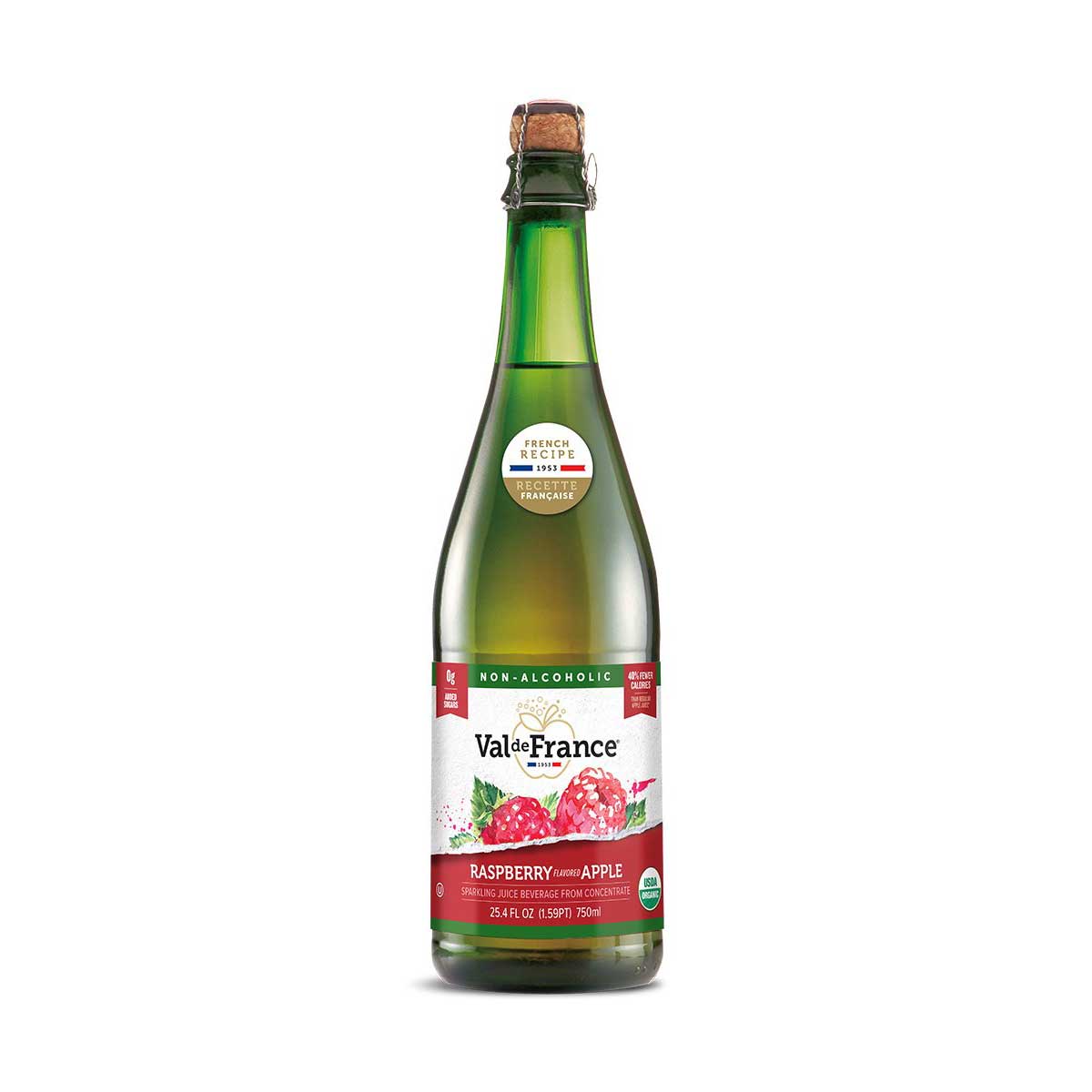 Wholesale Val de France Organic Apple Raspberry Sparkling Juice